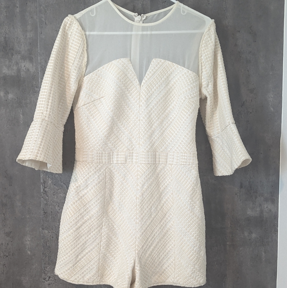 NWT Adelyn Rae size medium beige Jumper/romper